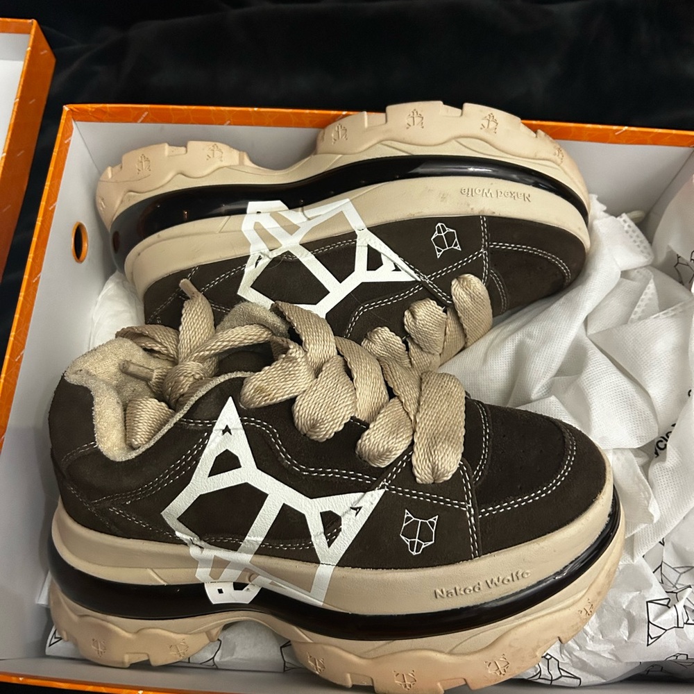 Naked Wolfe Virgo Sneakers in Chocolate Suede